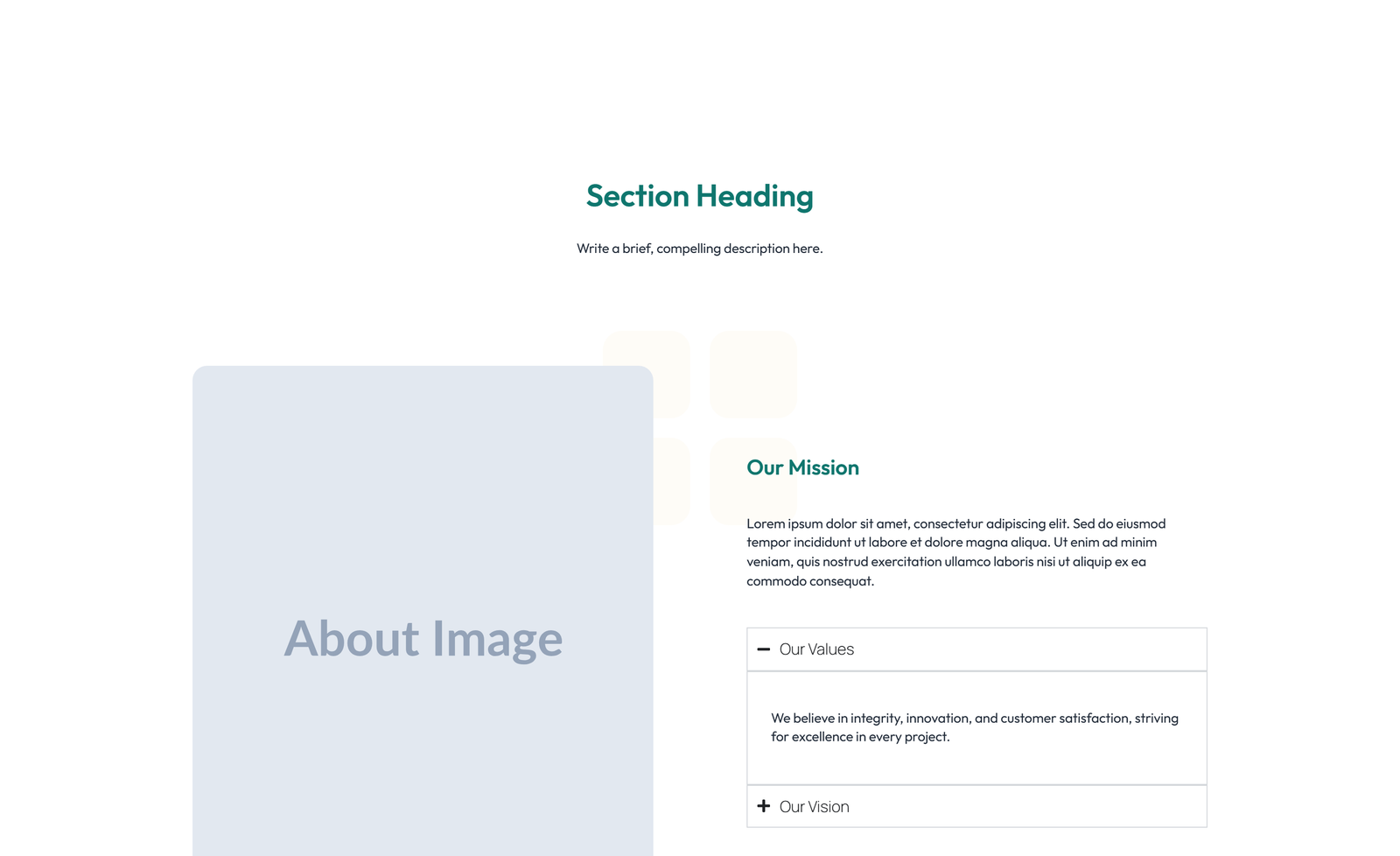 Split About with Image Left and Text and Icon-list Right 2 - Elementor component