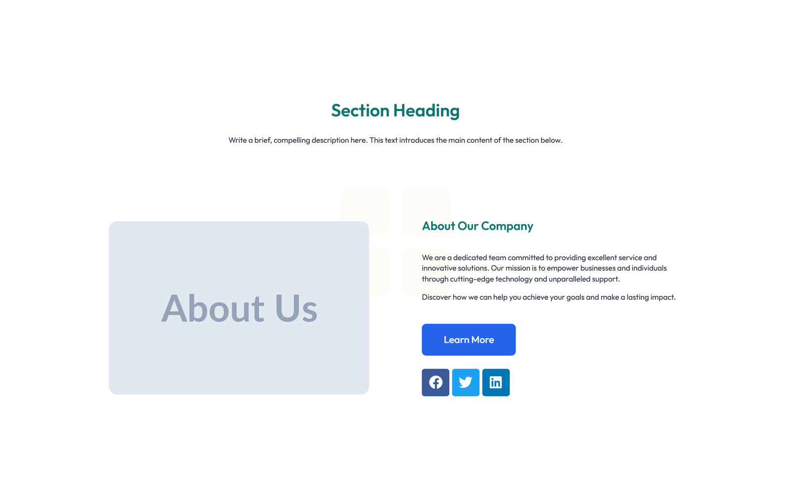 Split About with Text and CTA Left and Video Right 3 - Elementor component