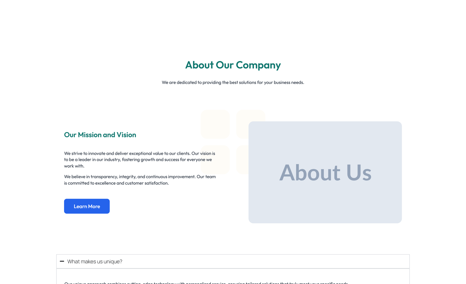 Split About with Image Left and Text and Icon-list Right 14 - Elementor component