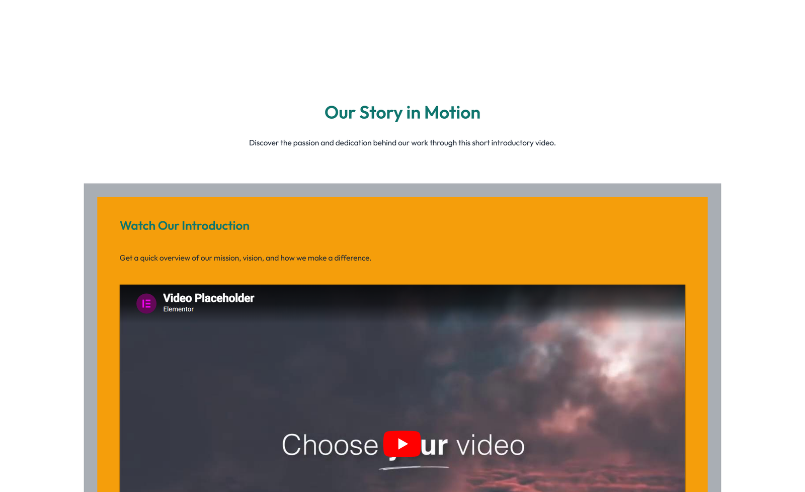 Split About with Text and CTA Left and Video Right 16 - Elementor component