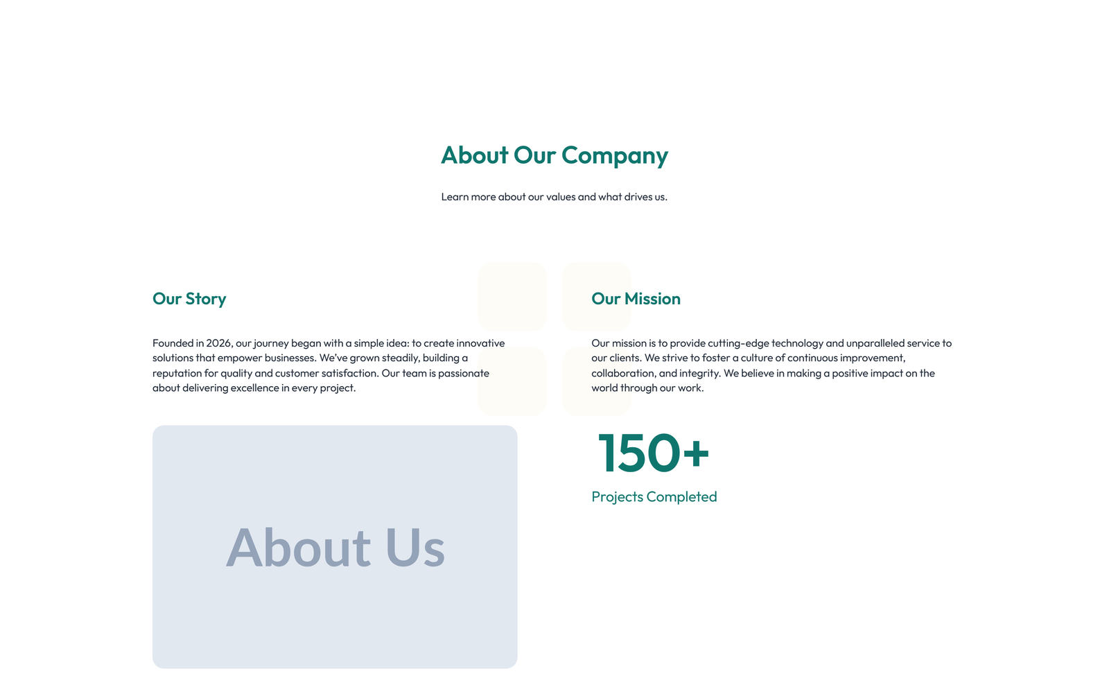 Split About with Image Left and Text and Icon-list Right 19 - Elementor component