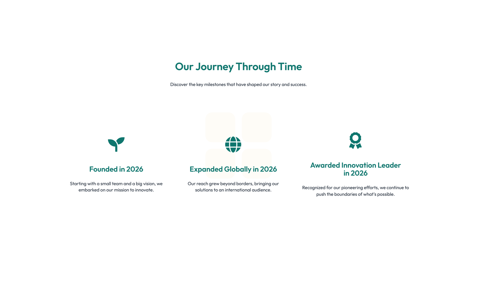 Screenshot of Centered About with Image, Counter Stats Row 26 - Elementor About Sections component