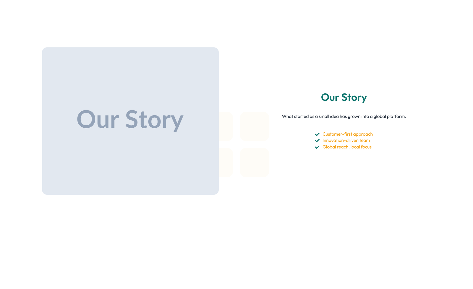 Split About with Image Left and Text and Icon-list Right 56 - Elementor component