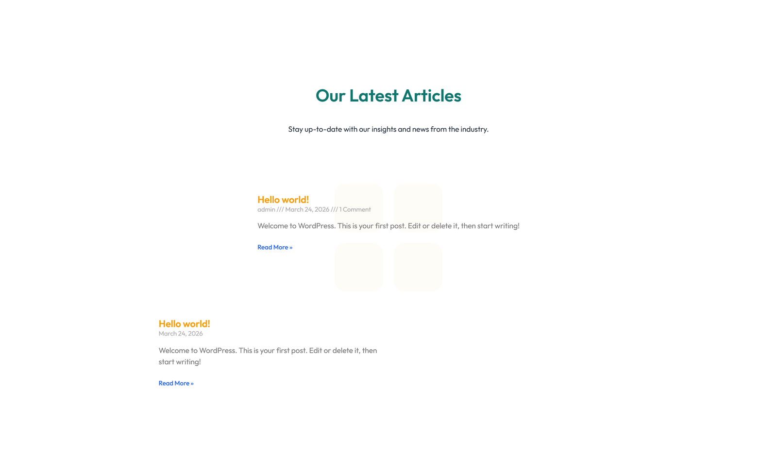 Screenshot of Blog Layout Style 6 8 - Elementor Blog / Articles component