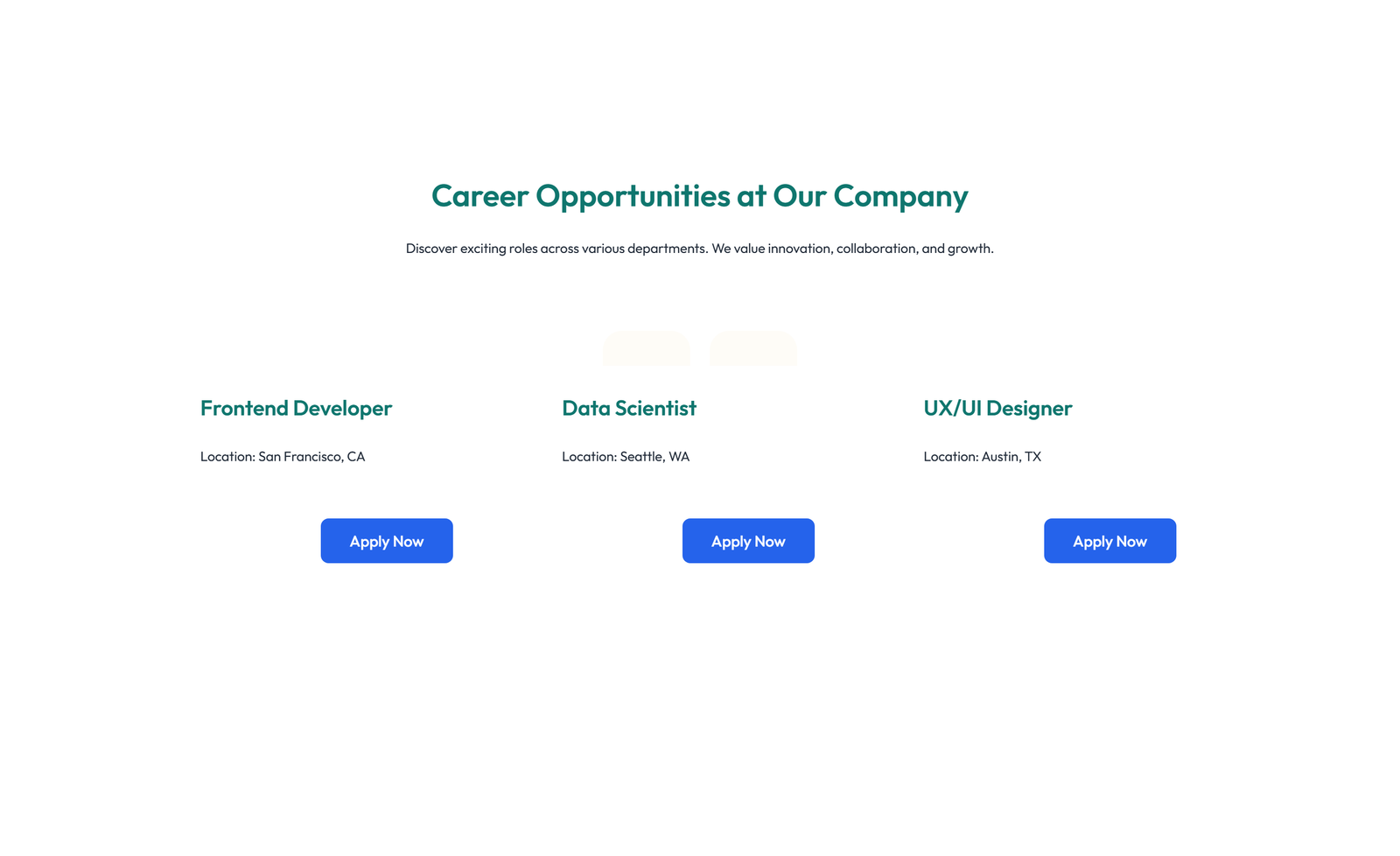 Screenshot of Careers Layout Style 6 3 - Elementor Careers / Jobs component