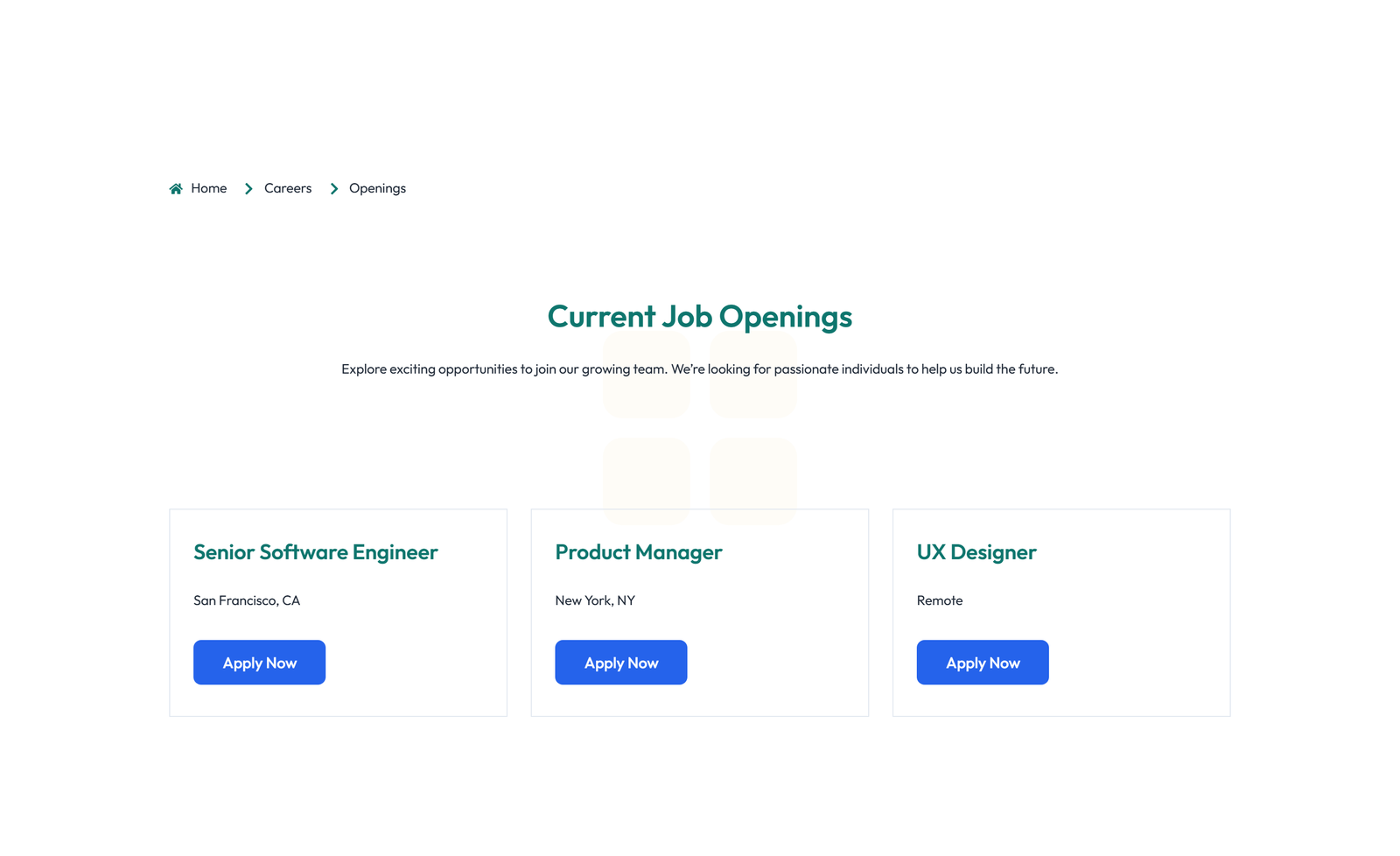 Screenshot of Careers Layout Style 2 4 - Elementor Careers / Jobs component