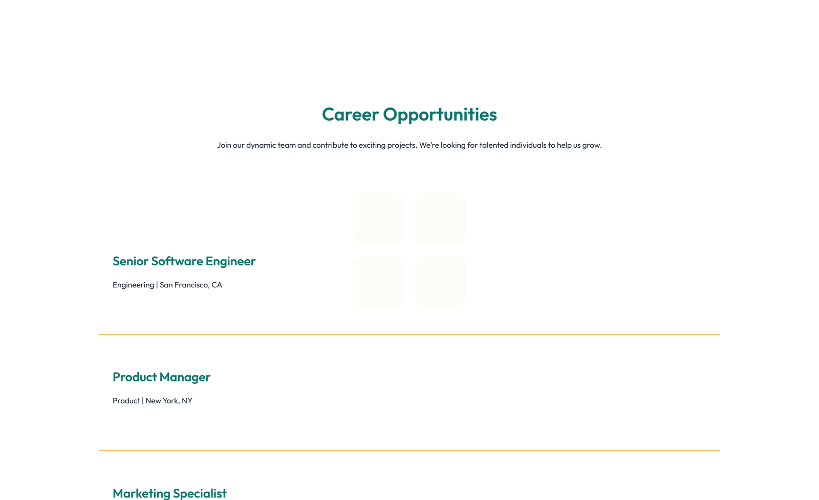 Screenshot of Careers Layout Style 5 4 - Elementor Careers / Jobs component