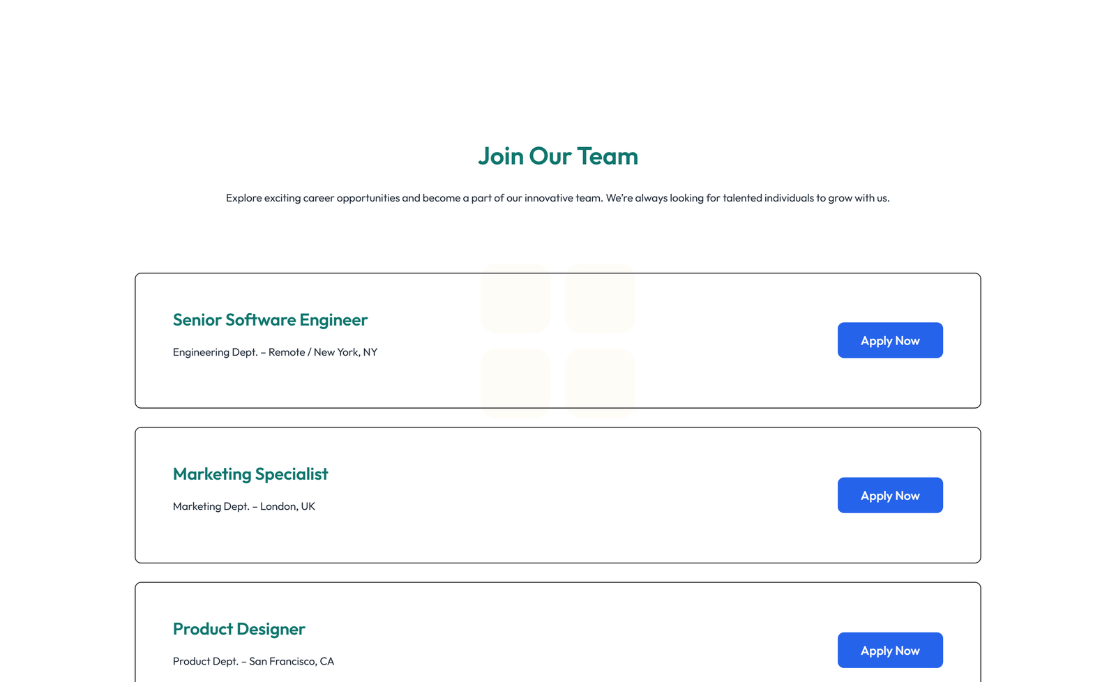 Careers Layout Style 6 4 - Elementor component