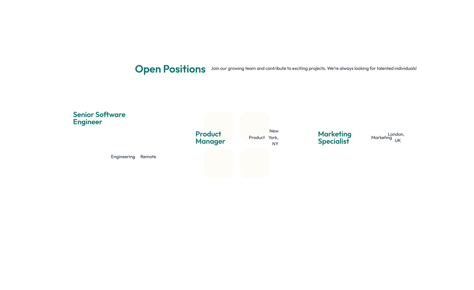 Screenshot of Careers Layout Style 2 6 - Elementor Careers / Jobs component