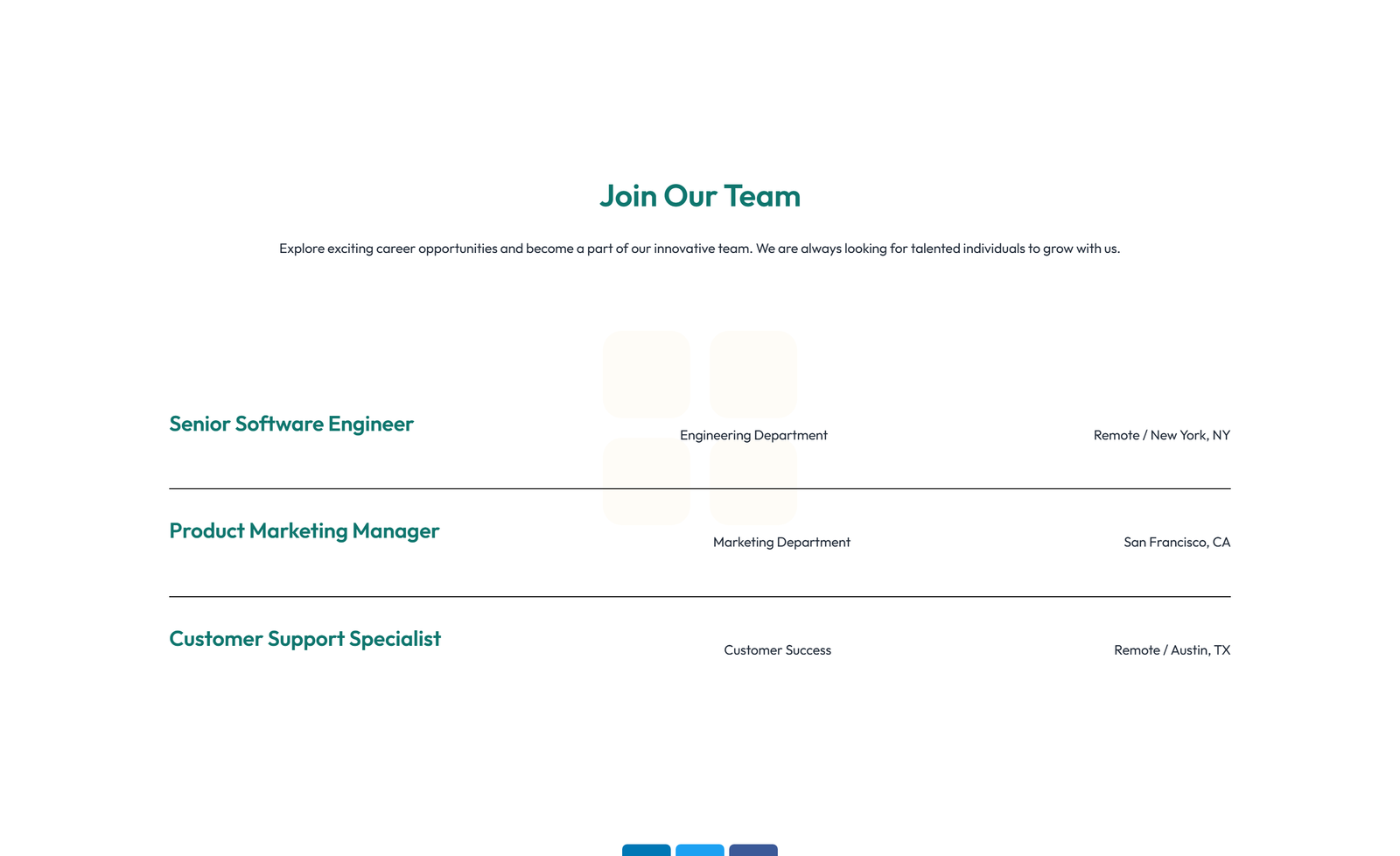 Screenshot of Careers Layout Style 4 6 - Elementor Careers / Jobs component