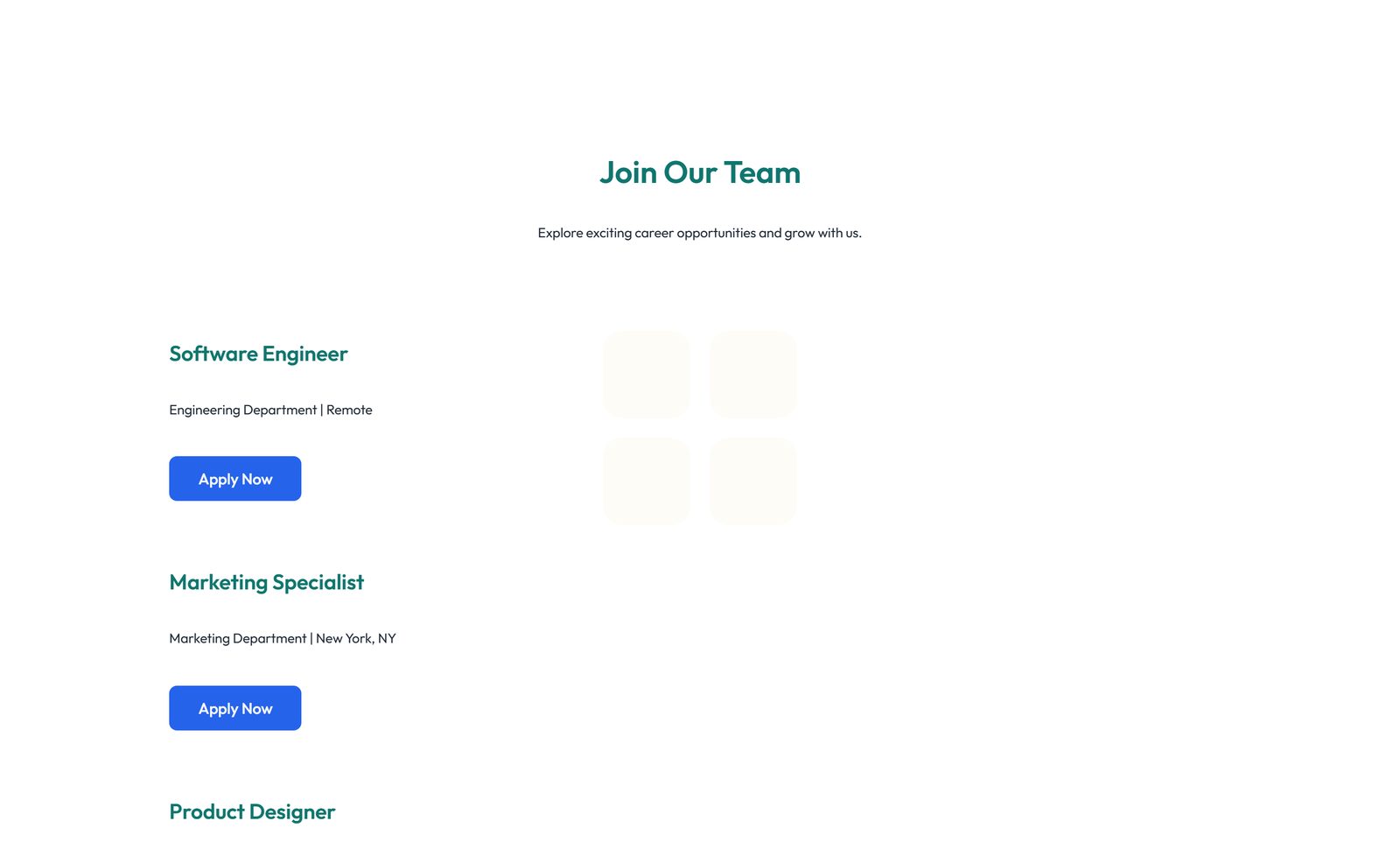 Screenshot of Careers Layout Style 6 6 - Elementor Careers / Jobs component