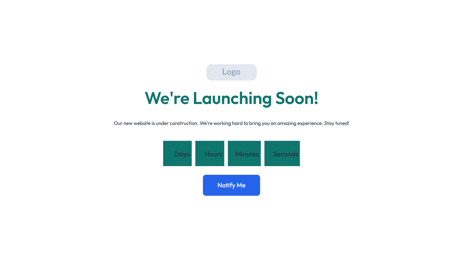 Coming Soon Design 2 - Elementor component