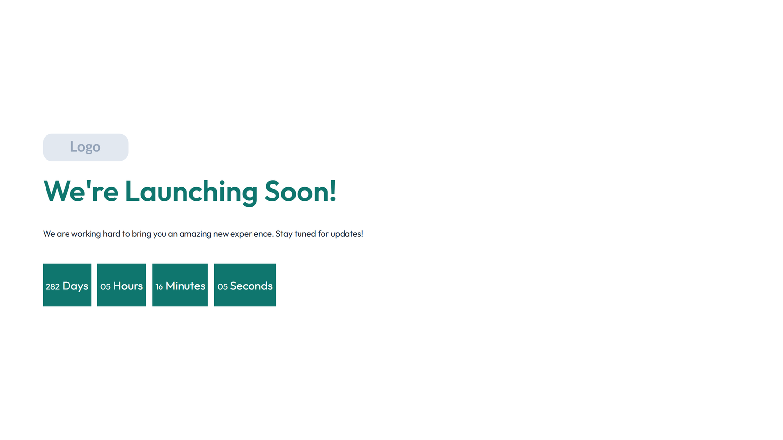 Screenshot of Coming Soon Design 1 2 - Elementor Coming Soon component