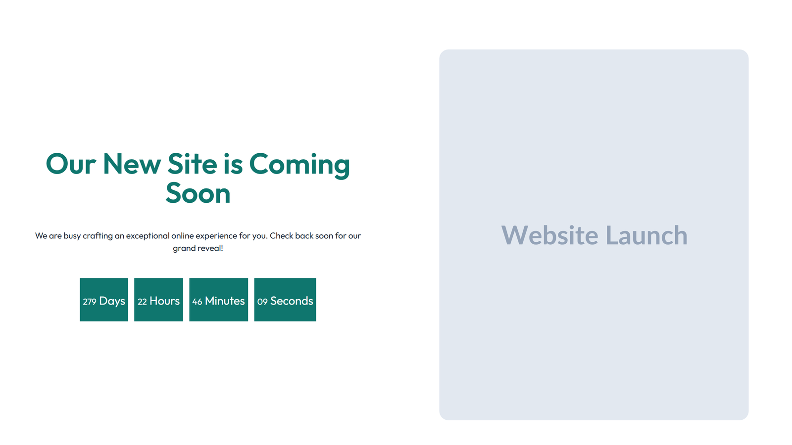 Coming Soon Design 4 5 - Elementor component