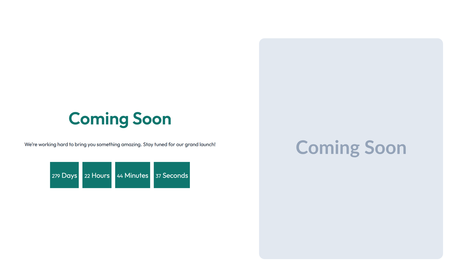 Coming Soon Design 1 7 - Elementor component
