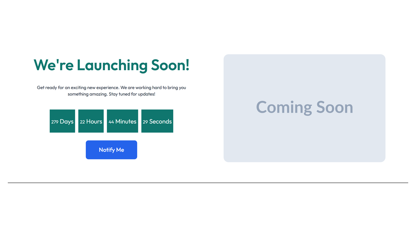Coming Soon Design 2 7 - Elementor component