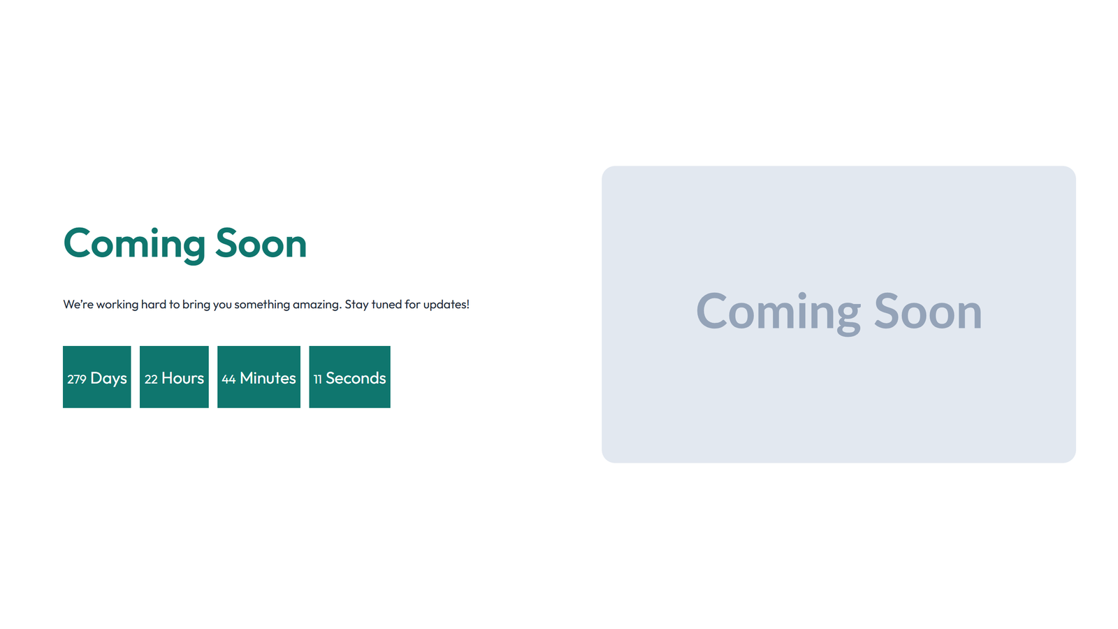 Coming Soon Design 4 7 - Elementor component