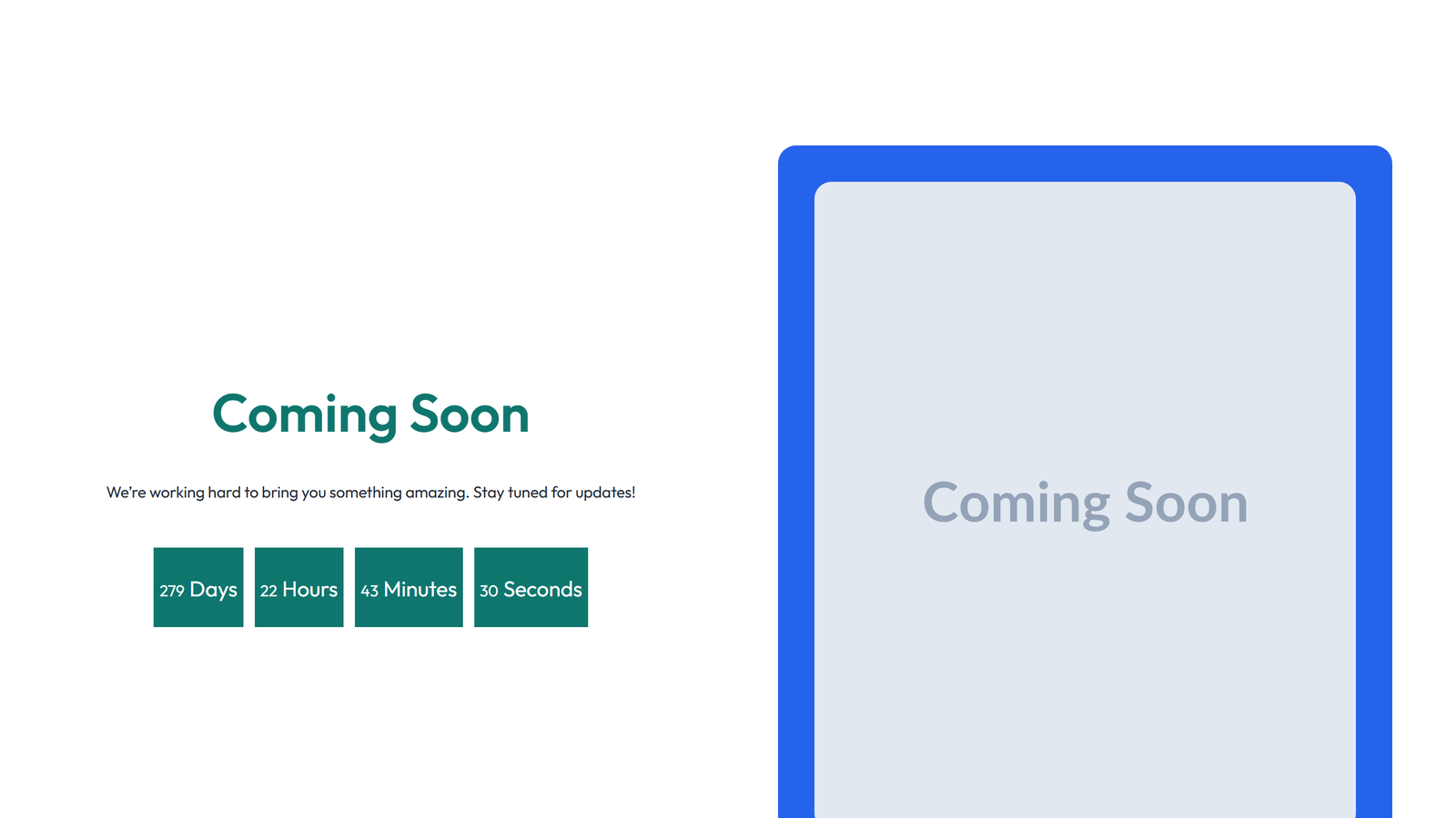 Coming Soon Design 2 8 - Elementor component