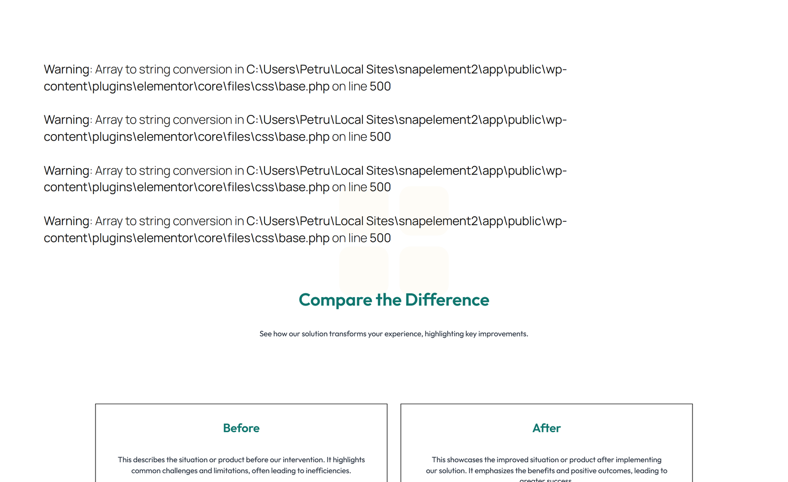 Comparison Layout Style 3 8 - Elementor component