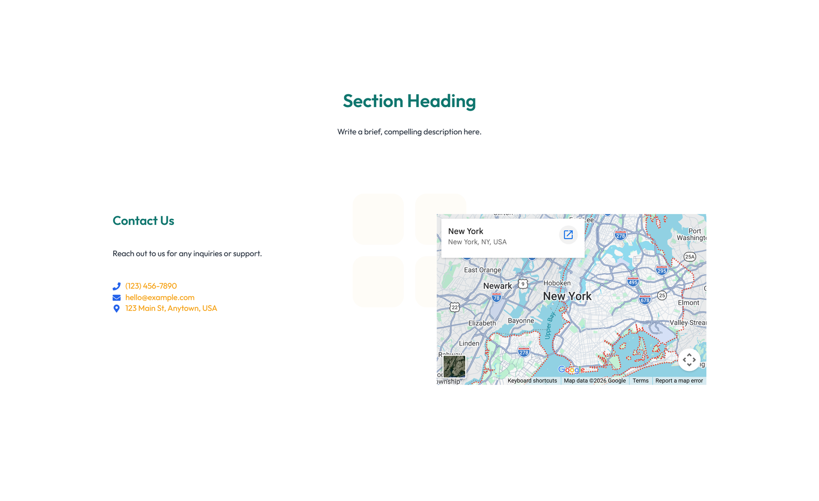 Split Contact with Info Left and Form Right 3 - Elementor component