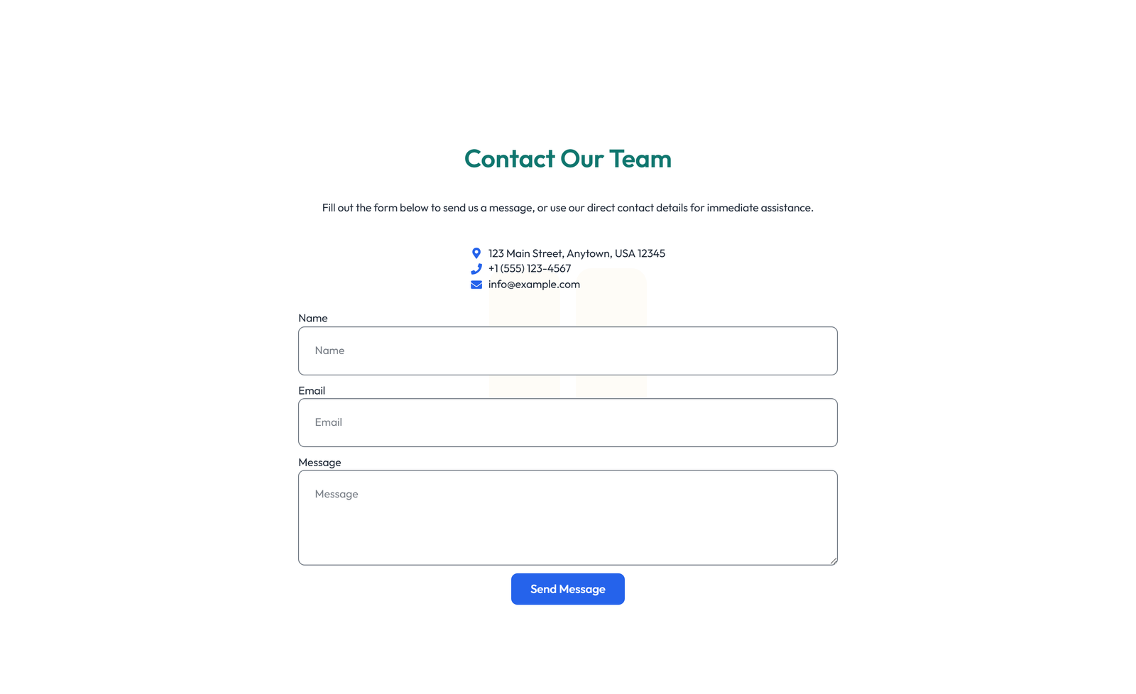 Screenshot of Split Contact with Info Left and Form Right 4 - Elementor Contact Sections component