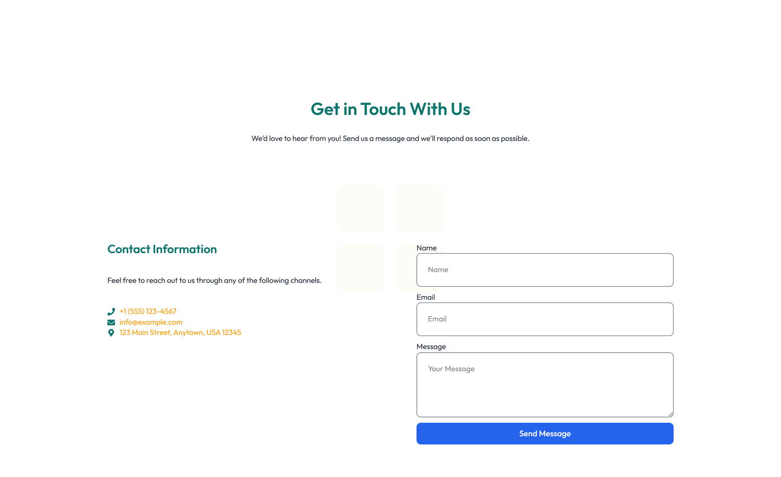 Screenshot of Split Contact with Info Left and Form Right 14 - Elementor Contact Sections component