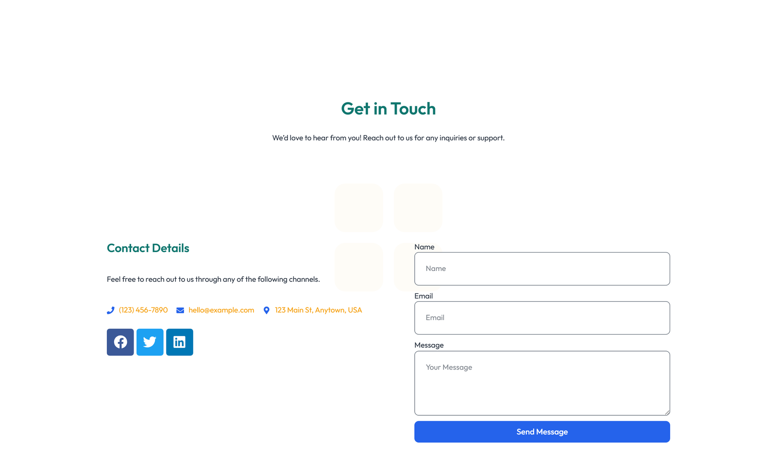Screenshot of Split Contact with Info Left and Form Right 17 - Elementor Contact Sections component