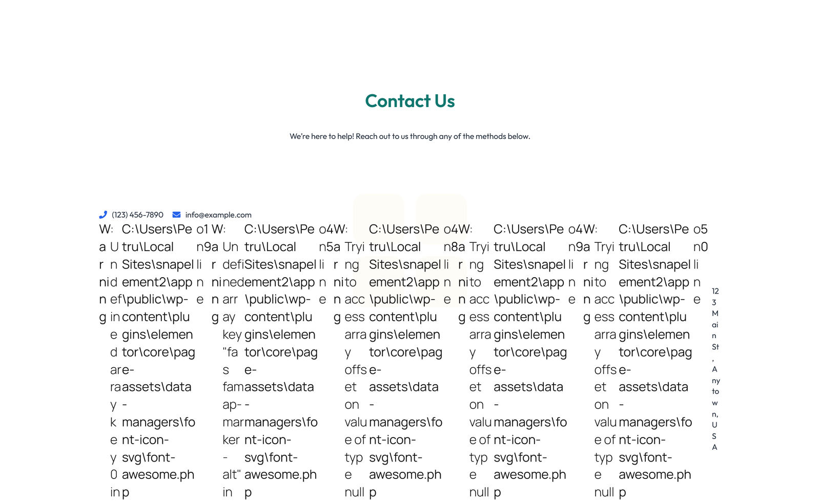 Split Contact with Info Left and Image Right 17 - Elementor component