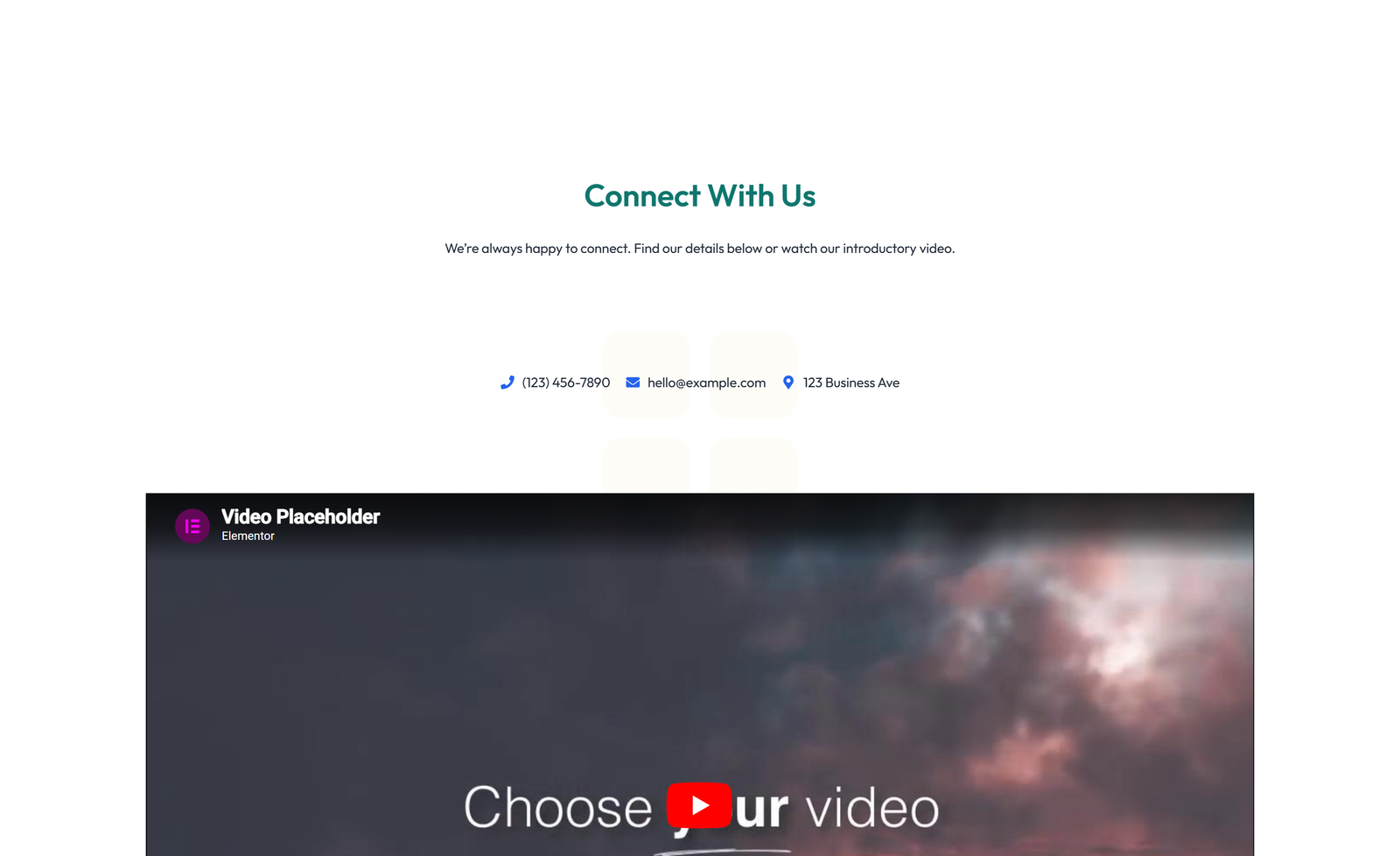 Split Contact with Info Left and Form Right 18 - Elementor component