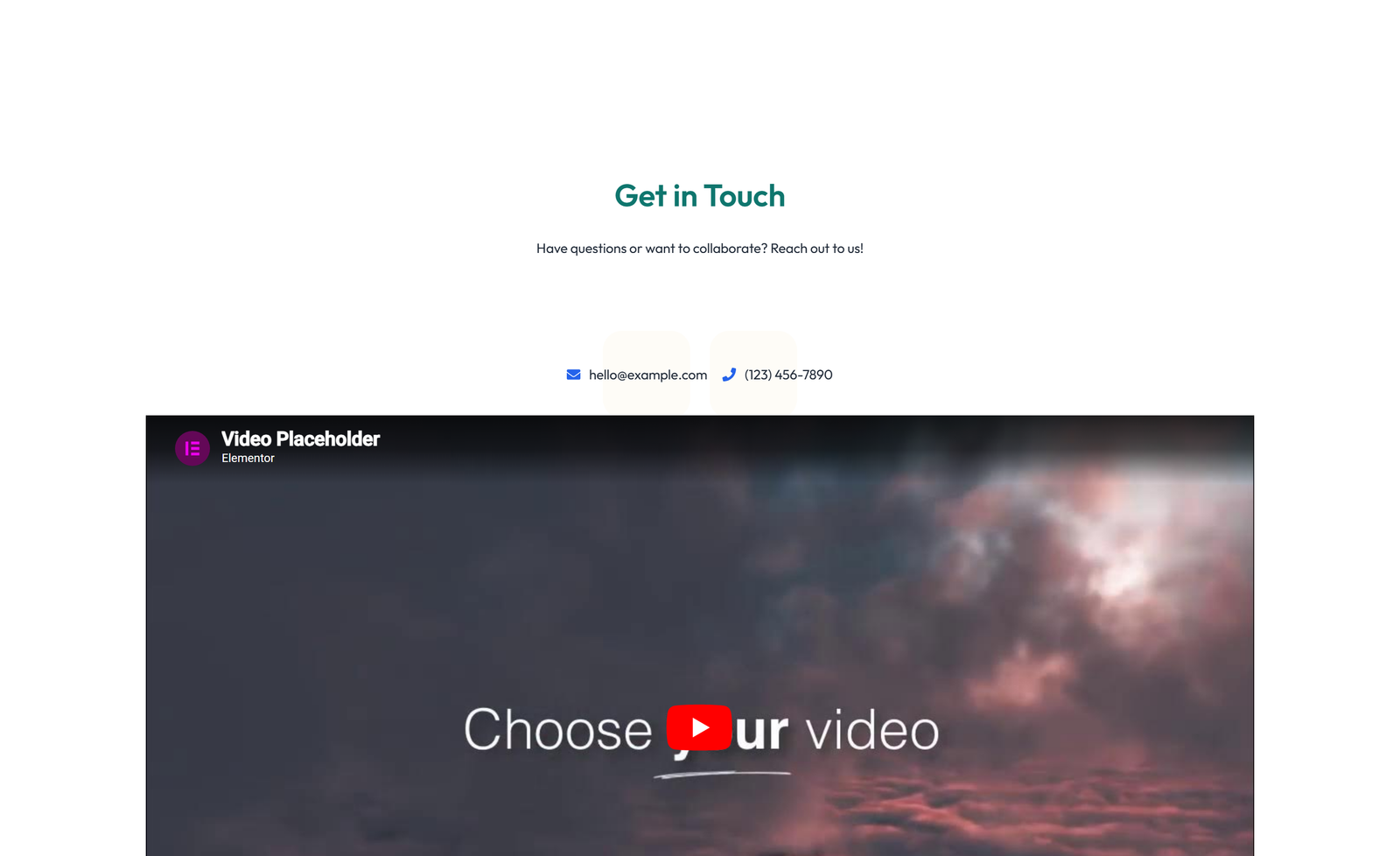 Split Contact with Info Left and Image Right 20 - Elementor component
