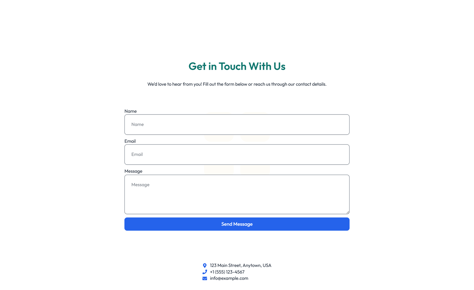 Screenshot of Split Contact with Info Left and Image Right 26 - Elementor Contact Sections component