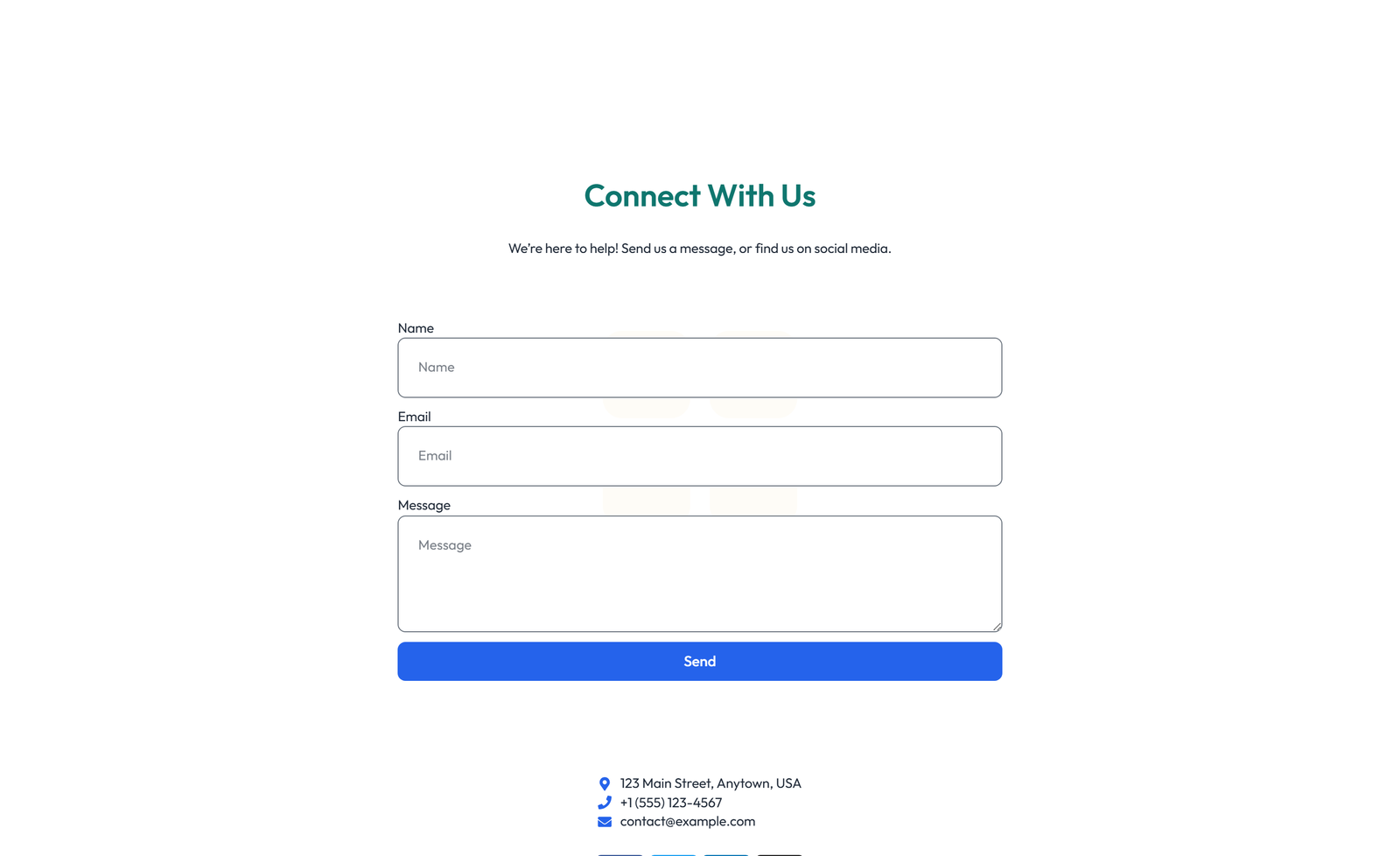 Screenshot of Split Contact with Info Left and Form Right 27 - Elementor Contact Sections component