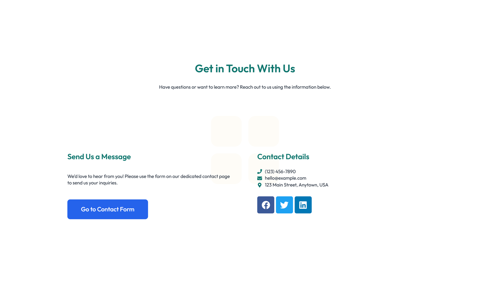 Screenshot of Split Contact with Info and Social Left and Map Right 29 - Elementor Contact Sections component