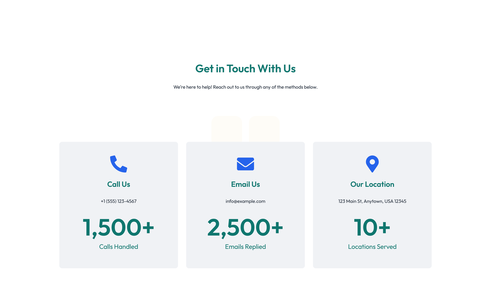 Screenshot of Split Contact with Info and Social Left and Map Right 35 - Elementor Contact Sections component