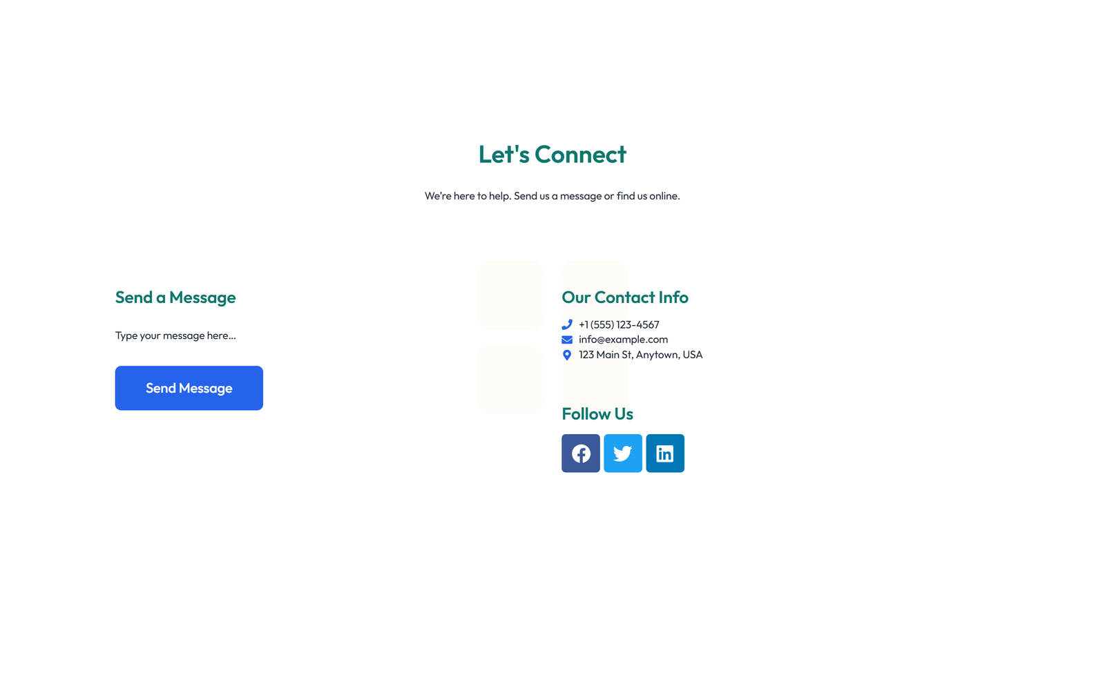 Screenshot of Split Contact with Info Left and Form Right 36 - Elementor Contact Sections component