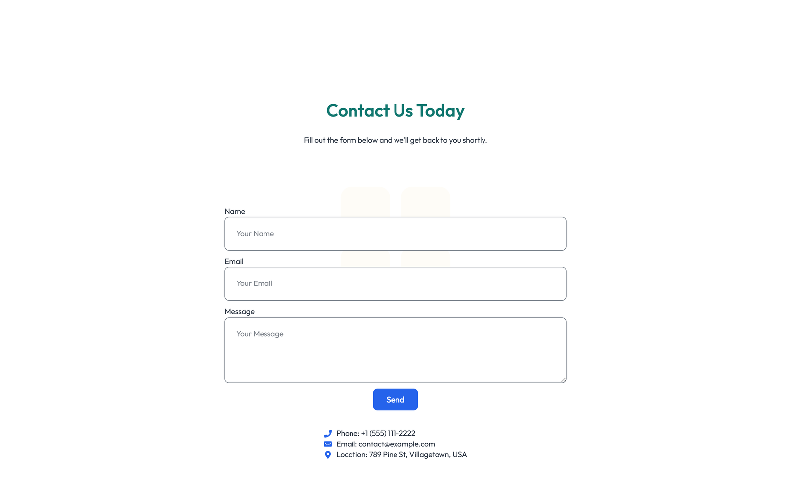 Screenshot of Split Contact with Info Left and Form Right 39 - Elementor Contact Sections component