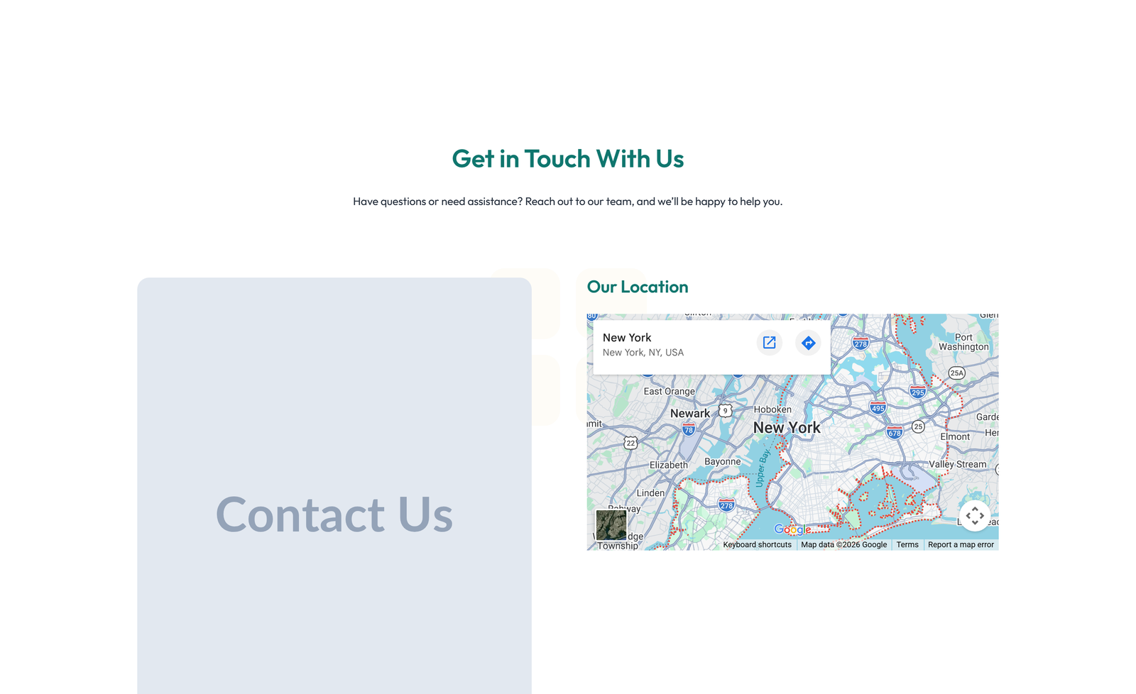 Centered Contact with Form, Info Below 41 - Elementor component
