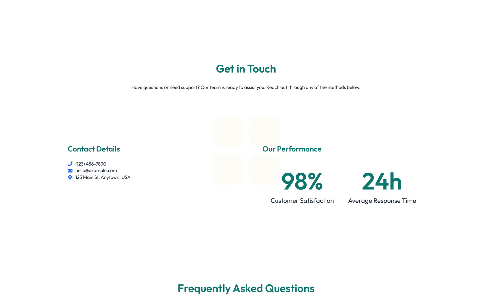 Screenshot of Split Contact with Info Left and Form Right 45 - Elementor Contact Sections component