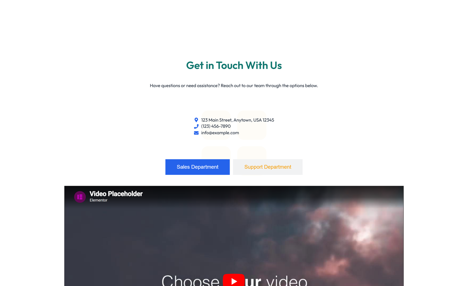 Split Contact with Info Left and Image Right 50 - Elementor component