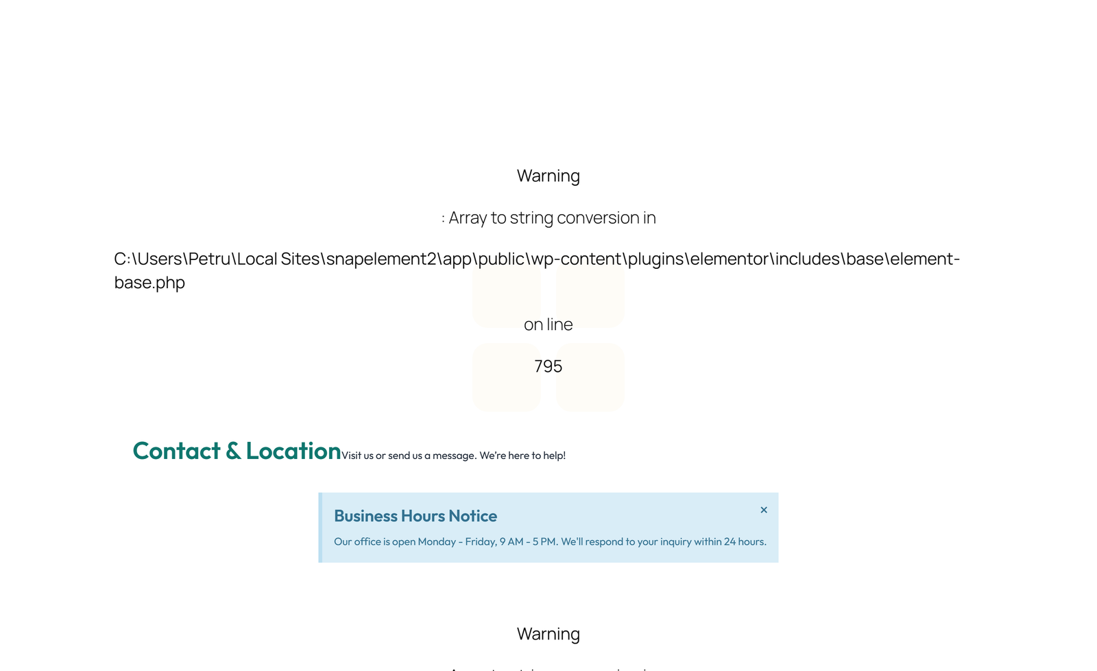 Split Contact with Info and Social Left and Map Right 52 - Elementor component