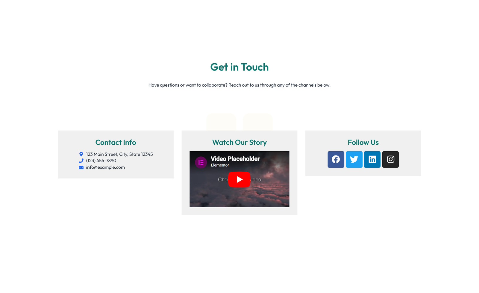 Split Contact with Info Left and Form Right 63 - Elementor component