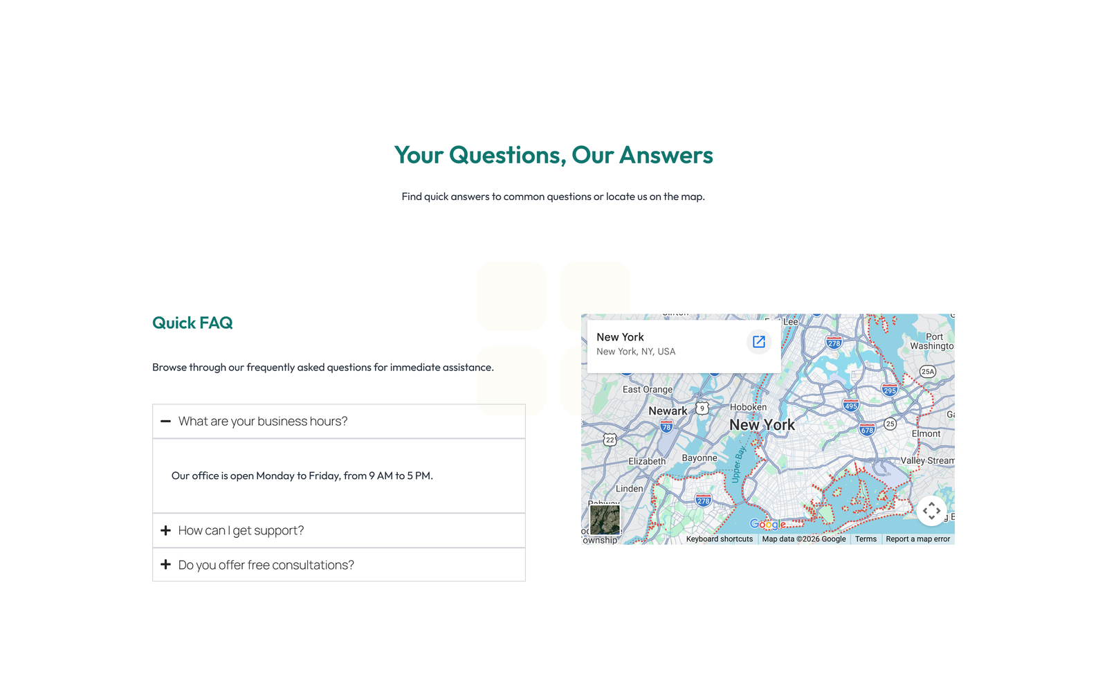 Split Contact with Info Left and Image Right 77 - Elementor component