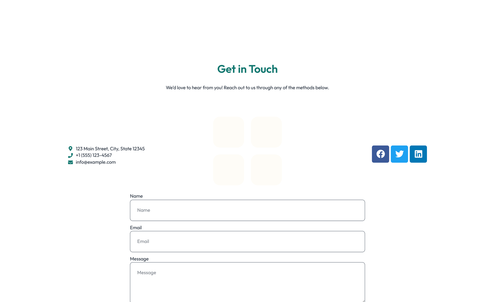 Screenshot of Split Contact with Info Left and Image Right 79 - Elementor Contact Sections component