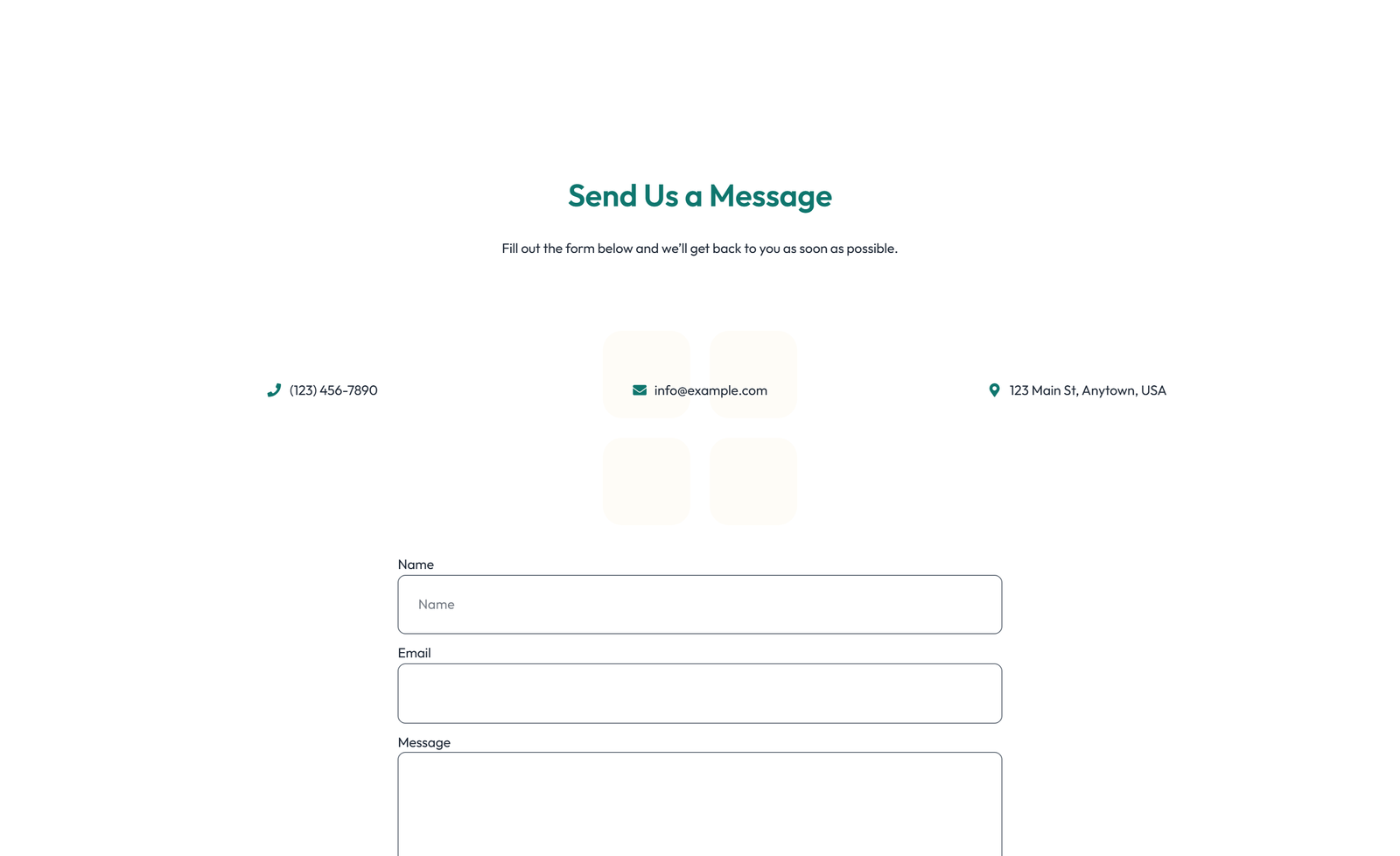 Screenshot of Split Contact with Info Left and Image Right 81 - Elementor Contact Sections component