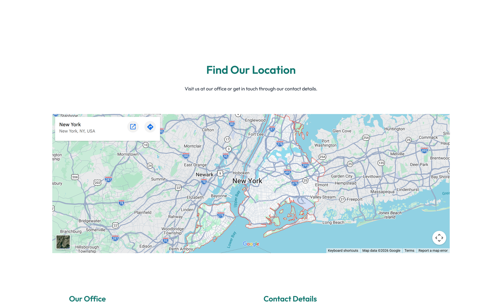 Split Contact with Info and Social Left and Map Right 86 - Elementor component