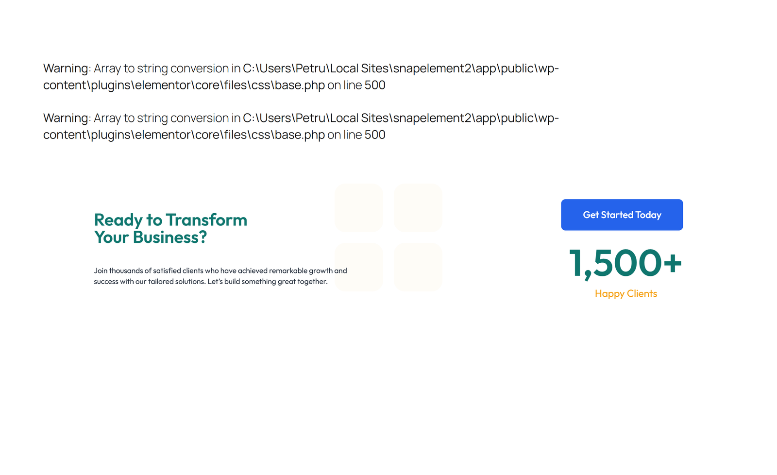 Centered Call to Action with Heading, Subtitle, CTA 5 - Elementor component