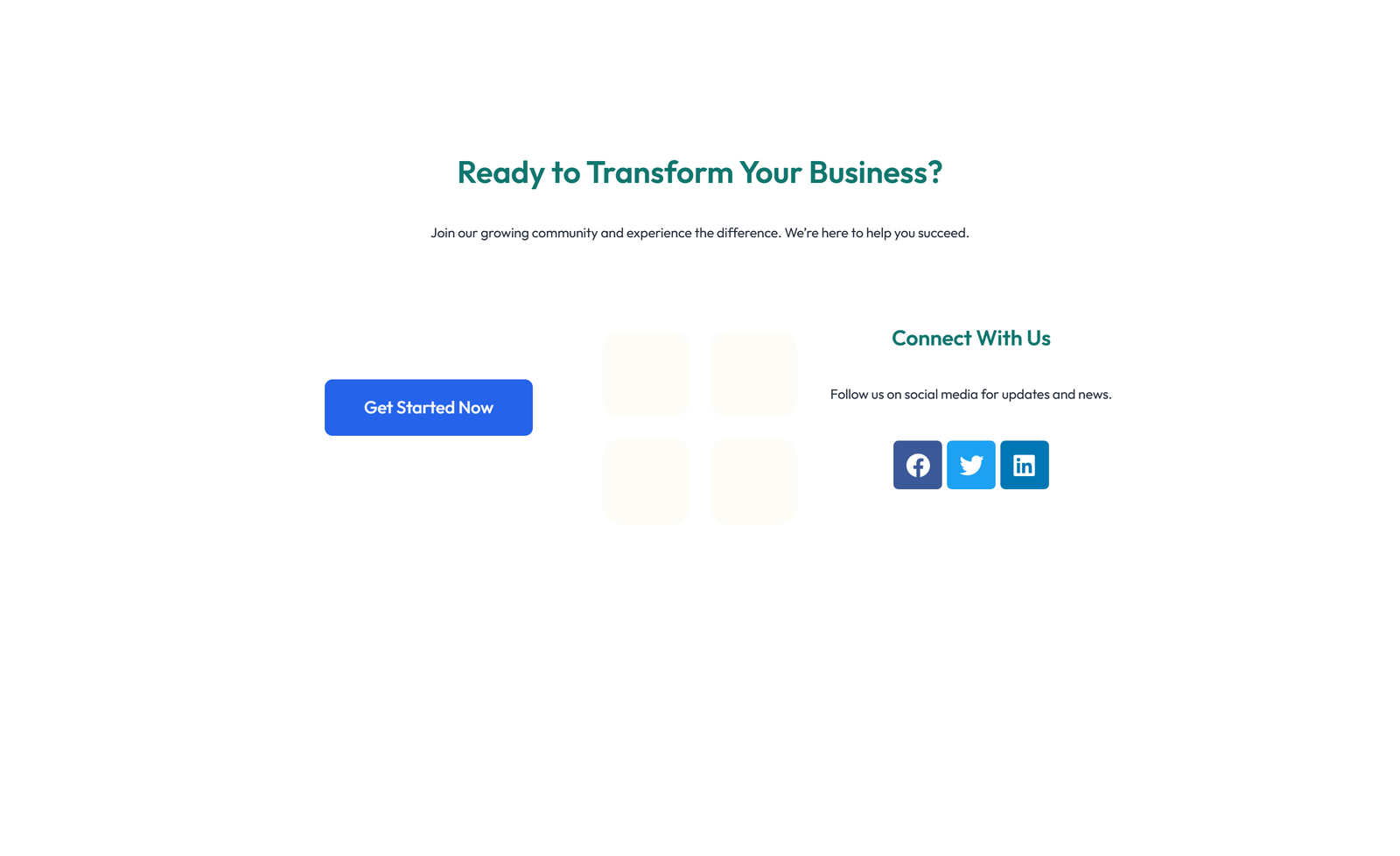 Screenshot of Centered Call to Action with Heading, Two CTA Buttons 7 - Elementor CTA Sections component