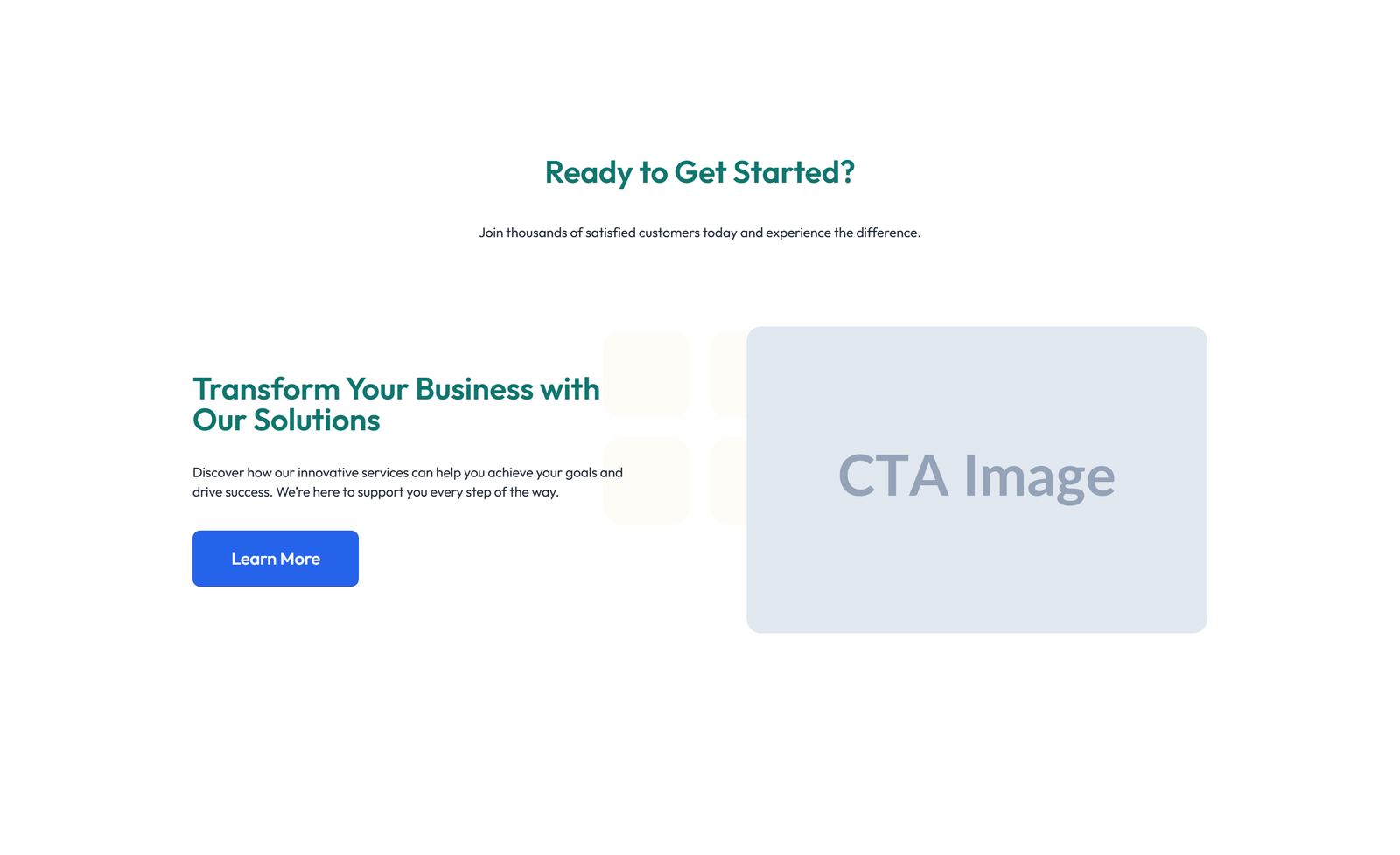 Centered Call to Action with Heading, Two CTA Buttons 14 - Elementor component
