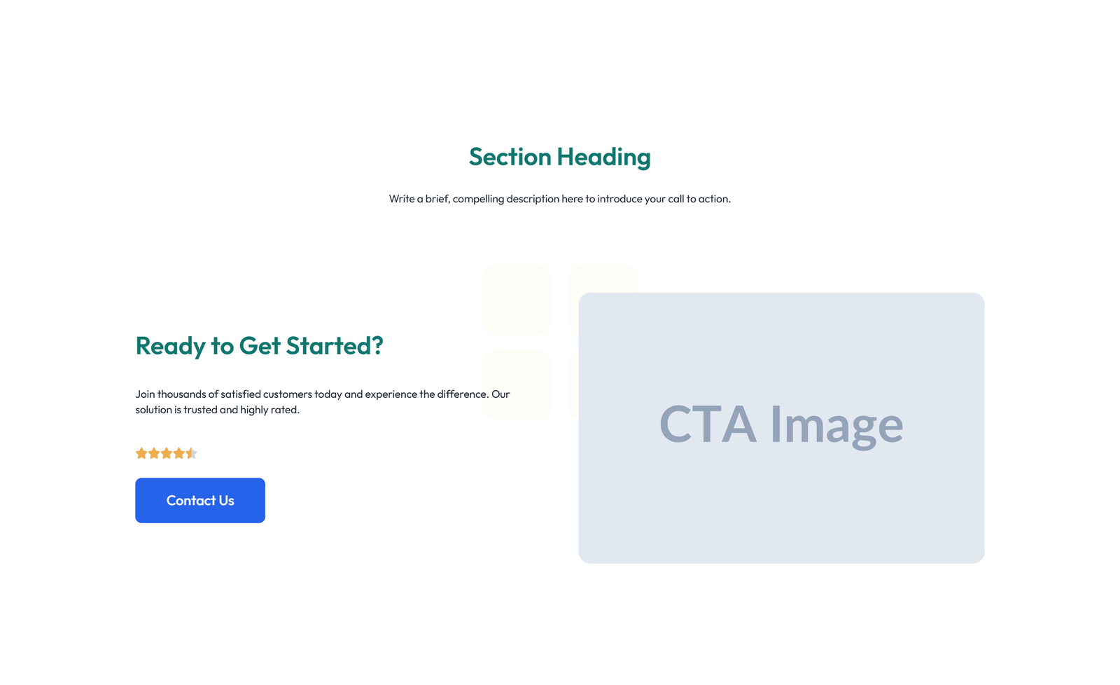 Centered Call to Action with Heading, Two CTA Buttons 15 - Elementor component