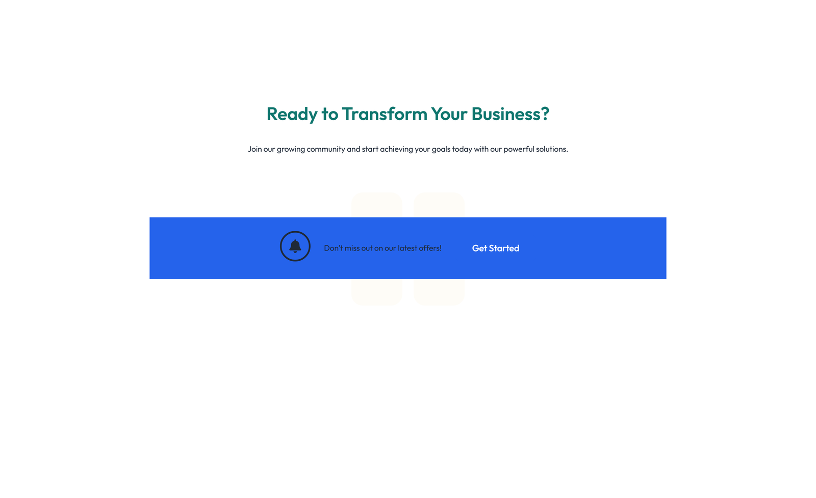 Call to Action with Bar: Icon, Text, CTA 24 - Elementor component
